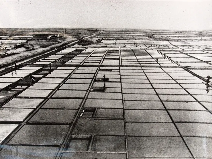 刊頭 日治時期臺南安平鹽田 案名：Photos of Taiwan 臺灣老照片 檔號：0031/0001/006 來源機關：美國國家檔案暨文件署（複製品） 管有機關：國家發展委員會檔案管理局