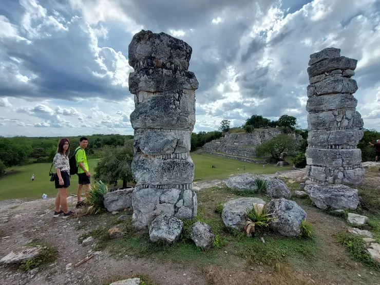 Archaeological Site Yucatan Ake - Temple of the Columns