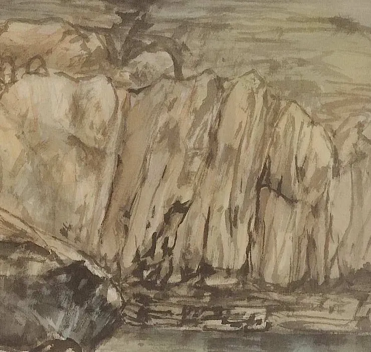 〈石隙疏淺〉局部－石階