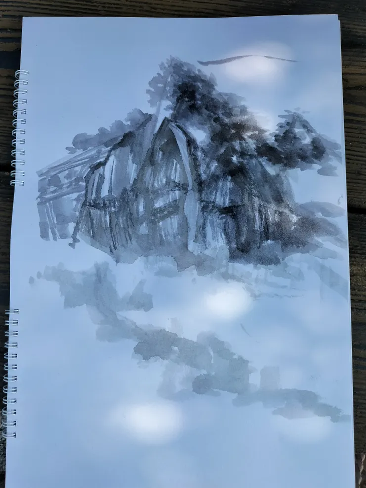 水墨寫生作品/Mingling畫