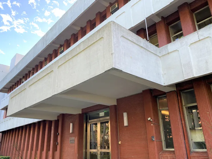 雨庇和陽台、屋頂都是相同的懸挑手法+立面ㄇ型華人符號