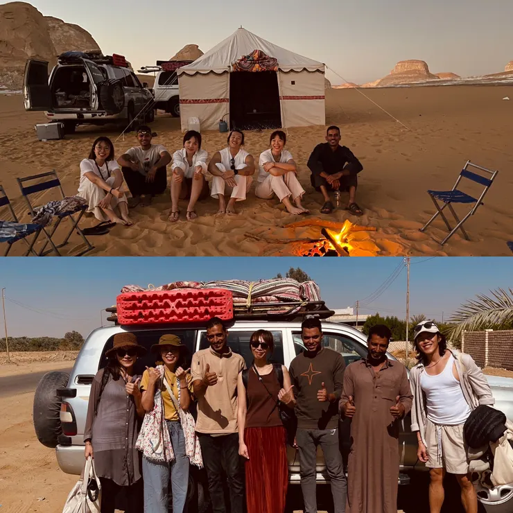 雖然稱團隊，加嚮導也不過三人，下圖由右至左分別是Bakr、Mustafa及嚮導Alaa，可愛善良三人組