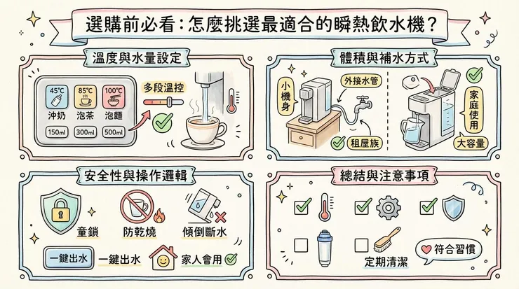 選購前必看：怎麼挑選最適合的瞬熱飲水機？