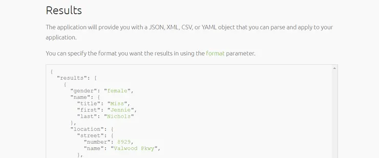 from: RANDOM USER GENERATOR