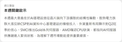 【週日覆盤｜04/12 AI 基礎設施週報】