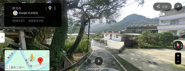 27萬里區內中福三一號建物及附近屋頂棚架圖