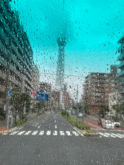 風雨中告別東京
