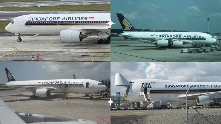 這四架都是新航不同型號的飛機喔!