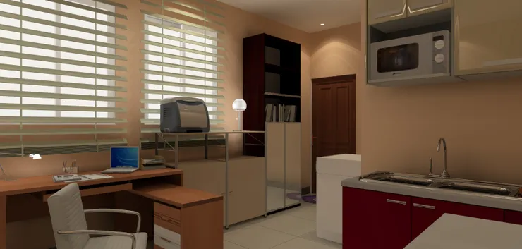 我盡量多放櫃子和架子，增加儲物空間。即使只得一個人住，也沒可能沒雜物沒東西。