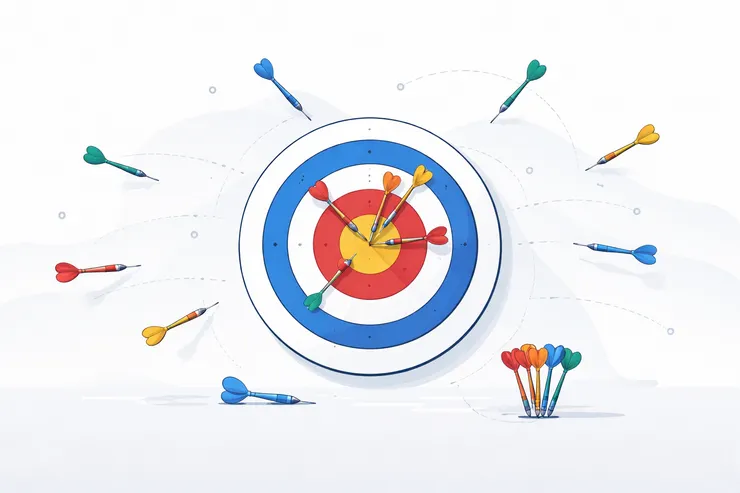 用中紅心的飛鏢計算究竟中心有多大