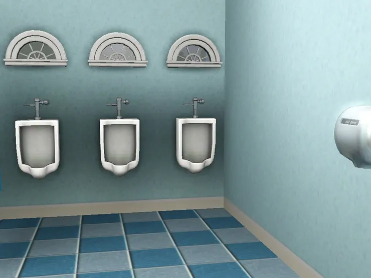 本來我忘了加小便斗，但男廁怎麼可能沒這東西？