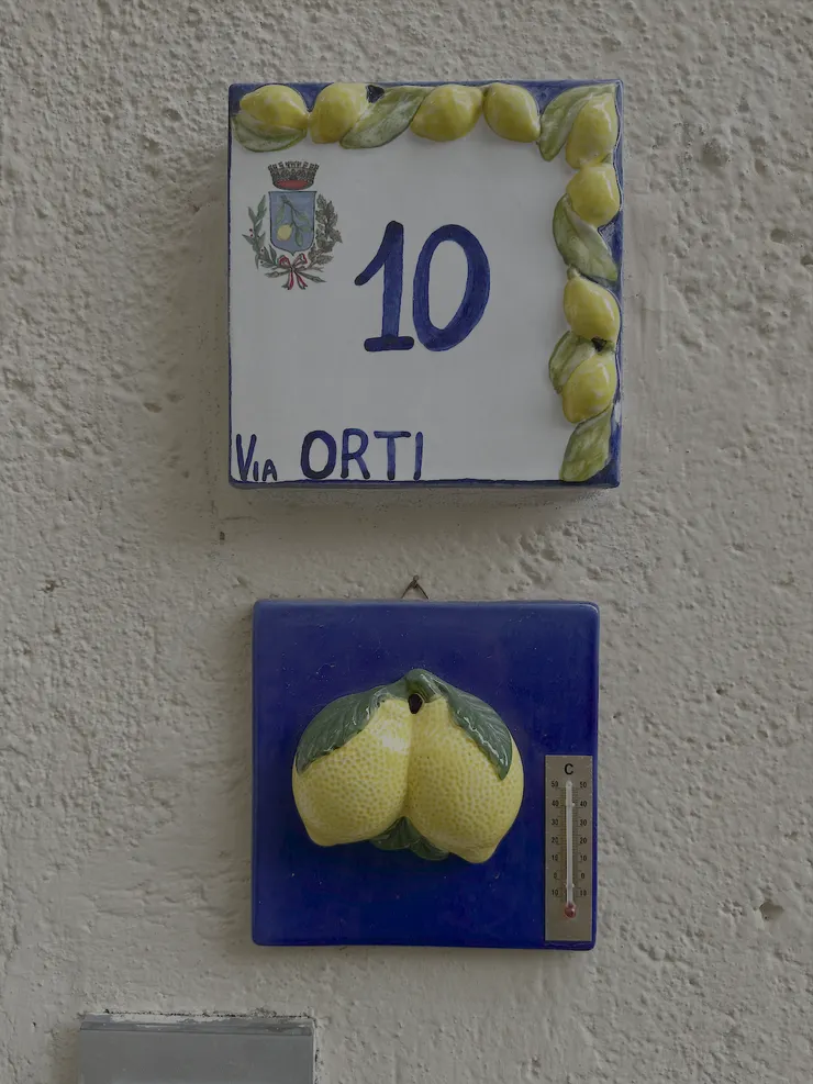 小鎮街道門牌有檸檬標示