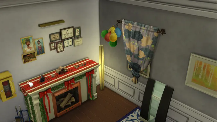 窗簾也經過精心配搭,跟客廳和沙發的顏色很配。