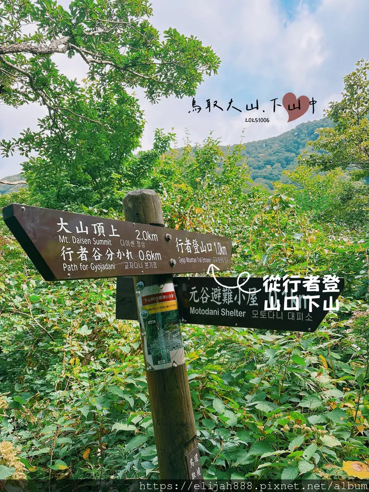 【2025初秋.鳥取県大山町登山趣】夏日登山口/海拔1709