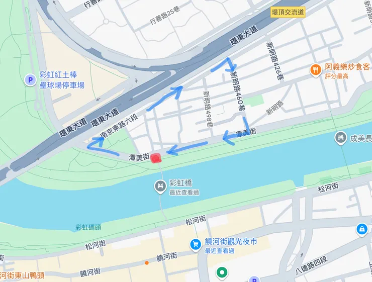 潭美街繞行找車位建議路線