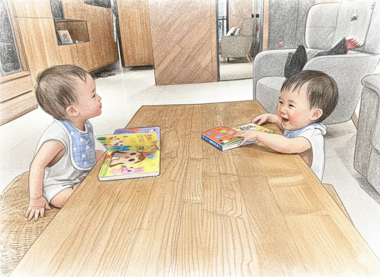 可能知道要放假，很開心的樂多