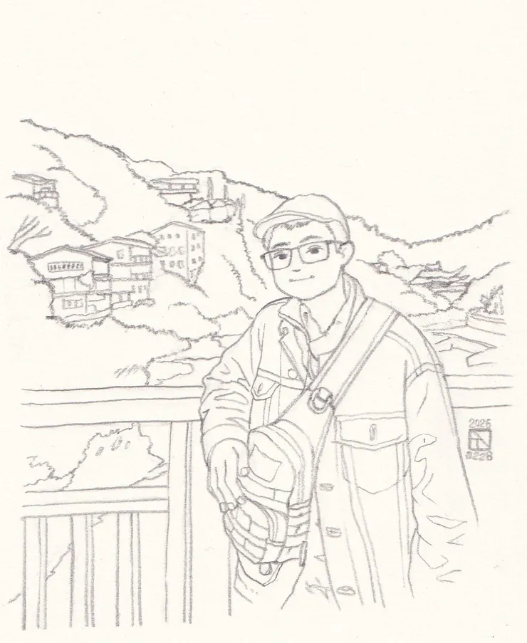 烏來攬勝大橋 線稿