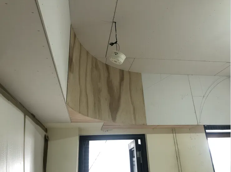 圓弧造型天花板施工照