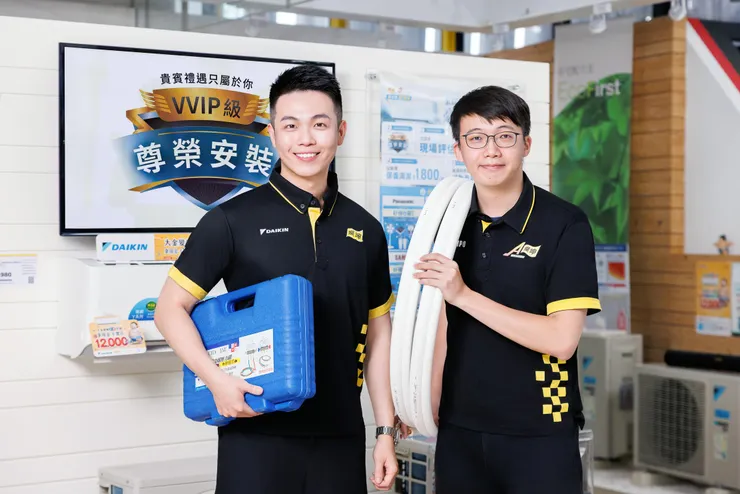 燦坤3C家電為強化服務差異，主打「買空調到燦坤」，將由專業的「速凍專家」，以職人的六大堅持與精神，提供一站式專業服務