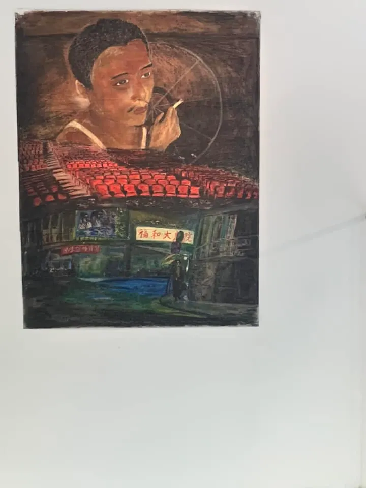 蔡明亮的展裡其中一幅畫作，讓我特別有感觸。