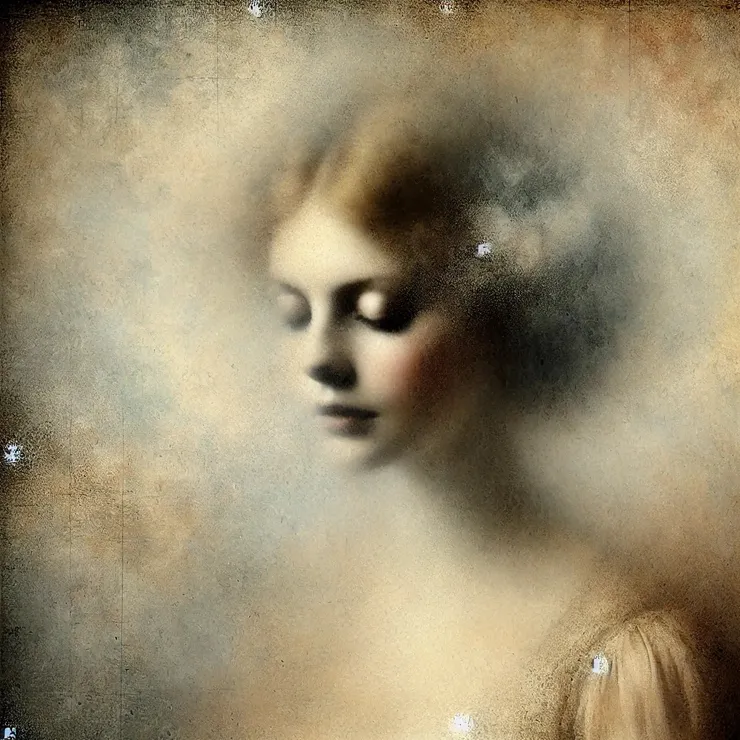 She listens to the voices hidden in the mist, stories that would otherwise be forgotten, drawing them into her ethereal gallery.