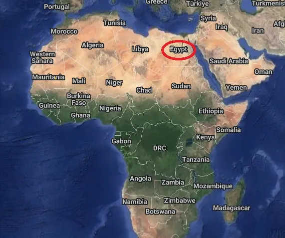 整片土黃色就是撒哈拉沙漠