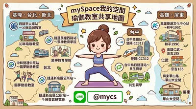 全台瑜伽愛好者必看！mySpace 瑜伽教室共享地圖正式上線