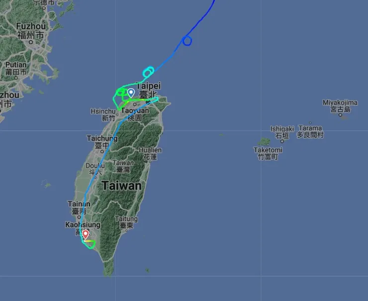 10/31 華航CI187飛行紀錄