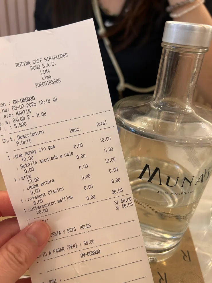 被祝福的水，結帳單