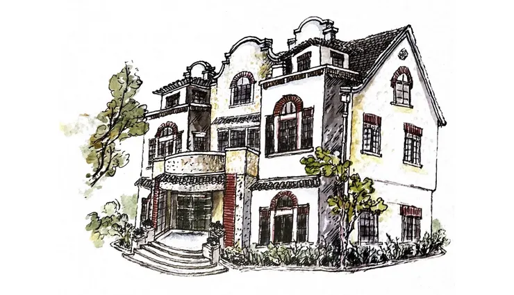 孫家位於上海鎮甯路的宅邸（截自《追憶上海》）