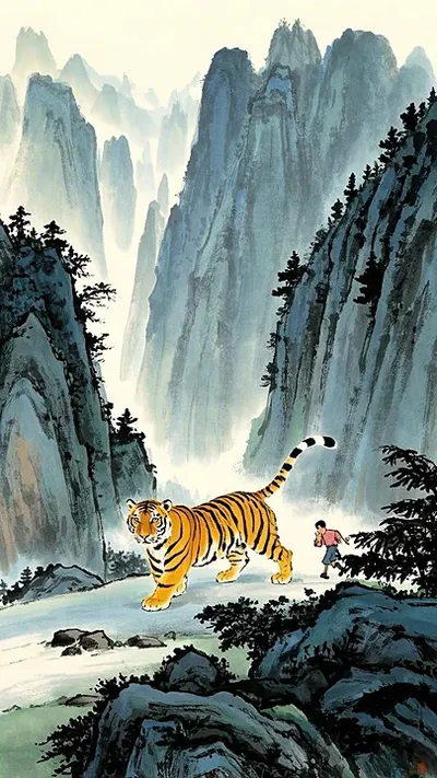 世間路好似履虎尾，心莫亂，路自寬