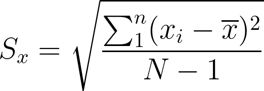 標準差的不偏估計式