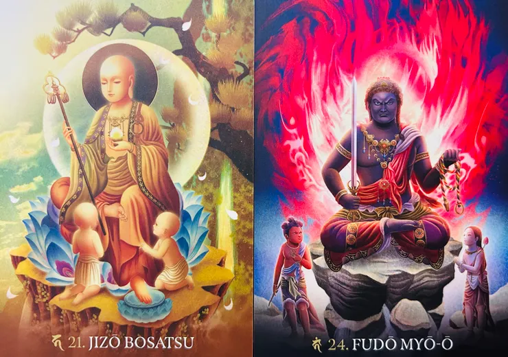 圖左：地藏菩薩、圖右：不動明王