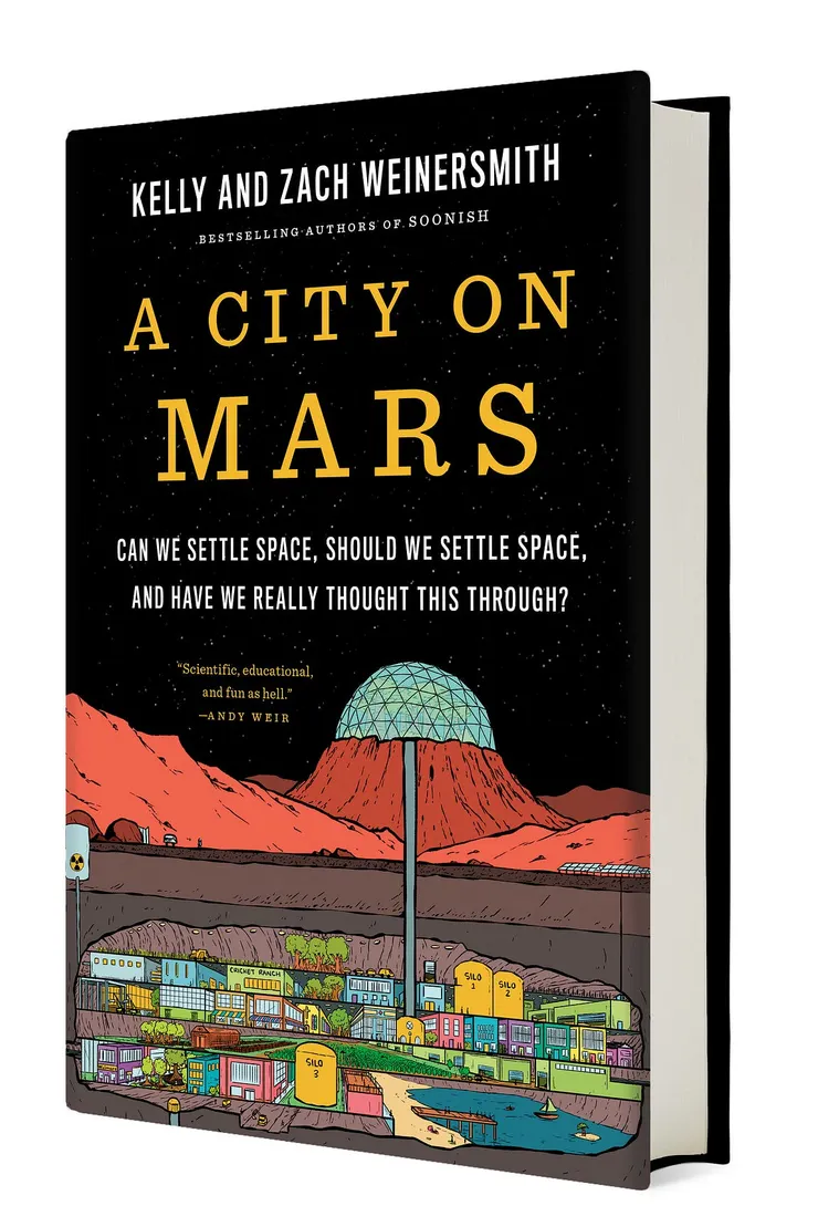 美國漫畫家和作家 Kelly 與 Zach Weinersmith 的《A City on Mars》。來源：維基百科