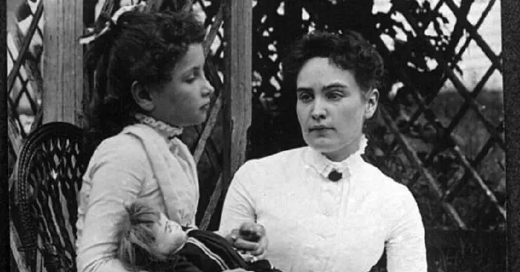 蘇利文老師和年輕的海倫．凱勒