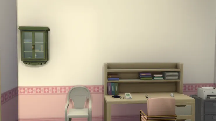 學生不舒服的時候便會來這裏，先是坐在這把椅子上說說自己的情況，但千萬別幻想校內的醫療人員是漂亮可親的姐姐，我來這裏多年從來沒遇過。