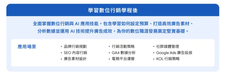 Google 數位人才探索計畫亮點