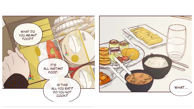 溵材從吃速食打發自己到開始享用晛做的美食