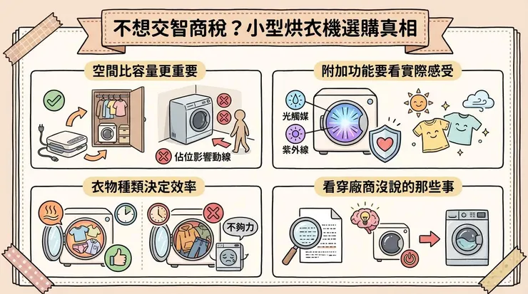 不想交智商稅?小型烘衣機選購真相:看穿廠商沒說的那些事
