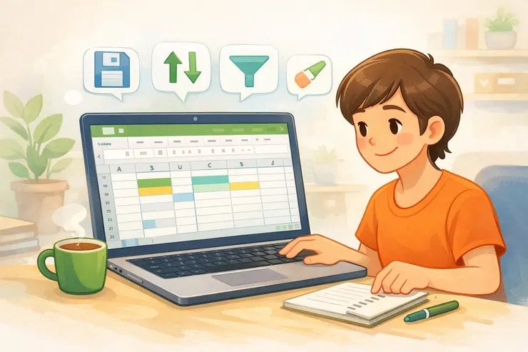 Excel 不是很難,只是你還沒把最常用的基本操作整理成一套流程。