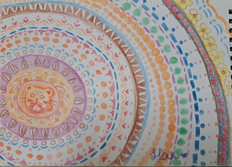 畫到後面開始歪掉，越畫越煩