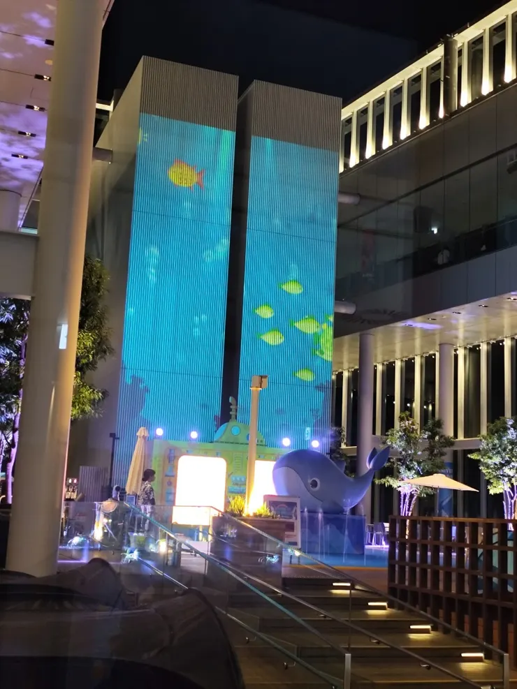 投影的技術，為夜景增加三分的色彩👍👍👍