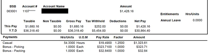 2019年最後一期薪資單