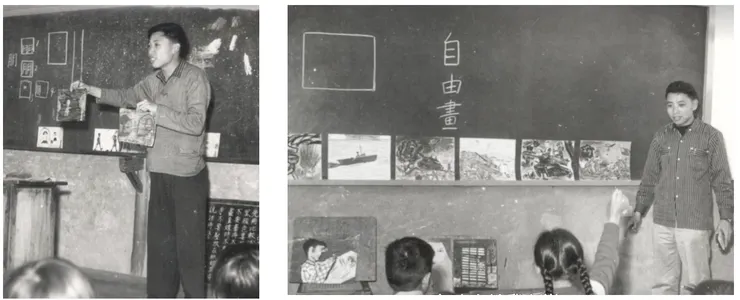 霍剛畢業後,1953年先至東門國小實習,後因景美國小校長注重美術教育,選擇到景美國小擔任美術老師,且校方同意開設專用美術教室,成為全台設置美術專用教室先例。(圖片出處/影片《心象幾何.霍剛》)