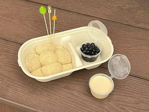 *(淡水美食)七小妞沾醬麻糬~抹茶沾醬、紫薯沾醬、豆乳沾醬~