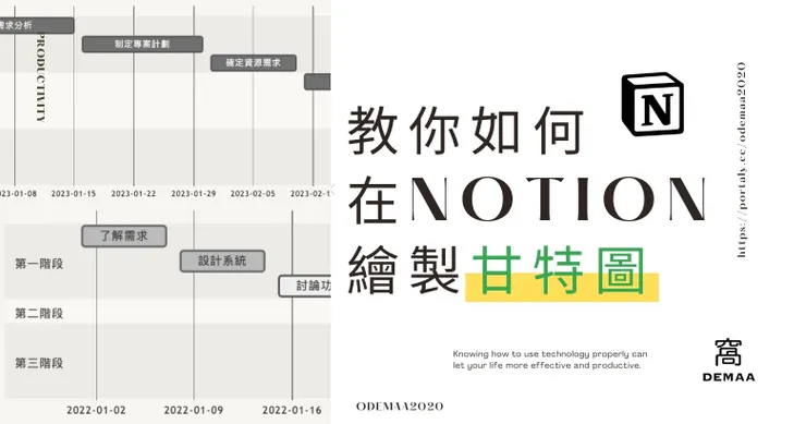 Top 6｜操作教學｜教你如何在 Notion 繪製甘特圖