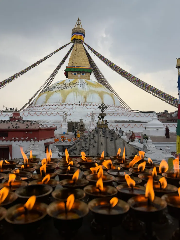 Guru Lhakhang Monastery 二樓眺望滿願塔