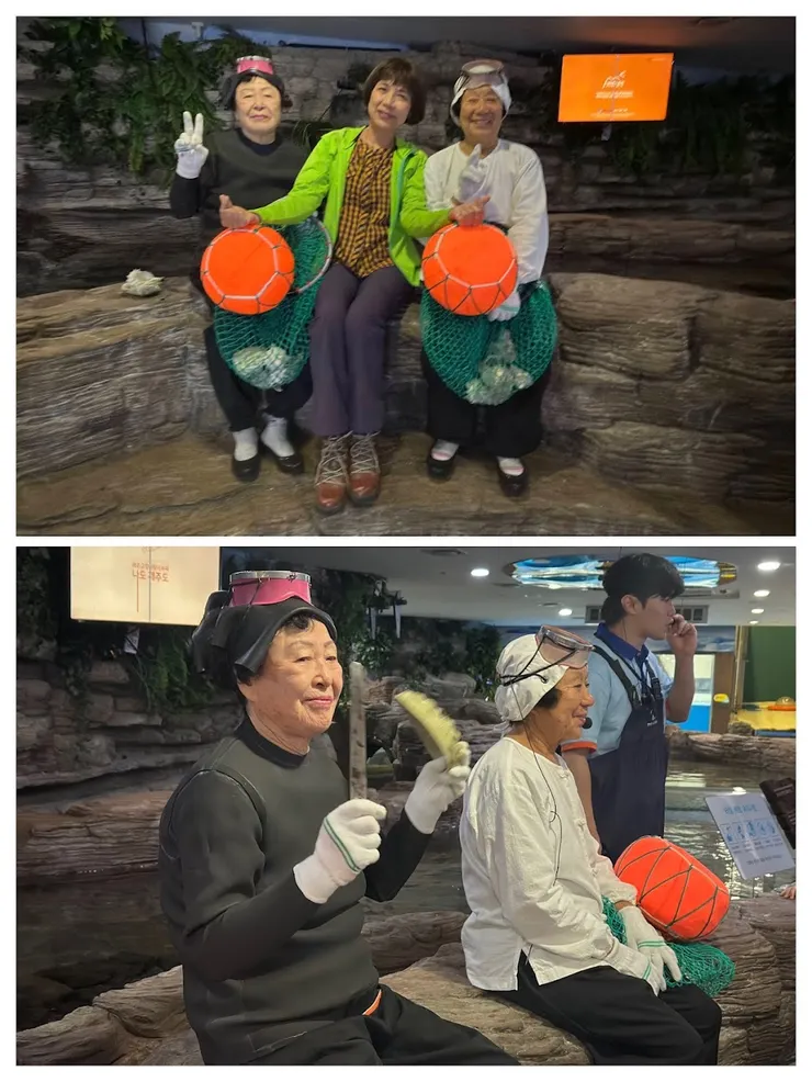 海女表演沒有了，只剩下口頭解說。