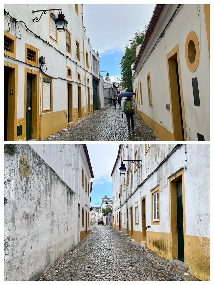 灰暗天空緩緩落下細雨， 微冰的寒意襯托淒美的古城。