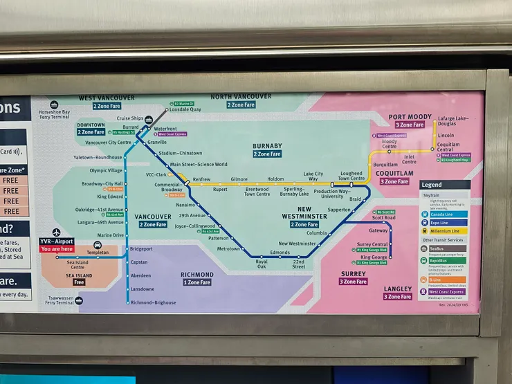溫哥華地鐵路線圖